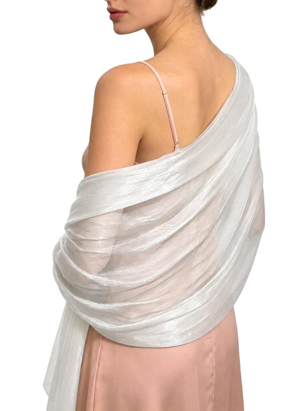 Sparkly Sheer Chiffon Shawl Wrap for Women - Perfect Scarf for Parties